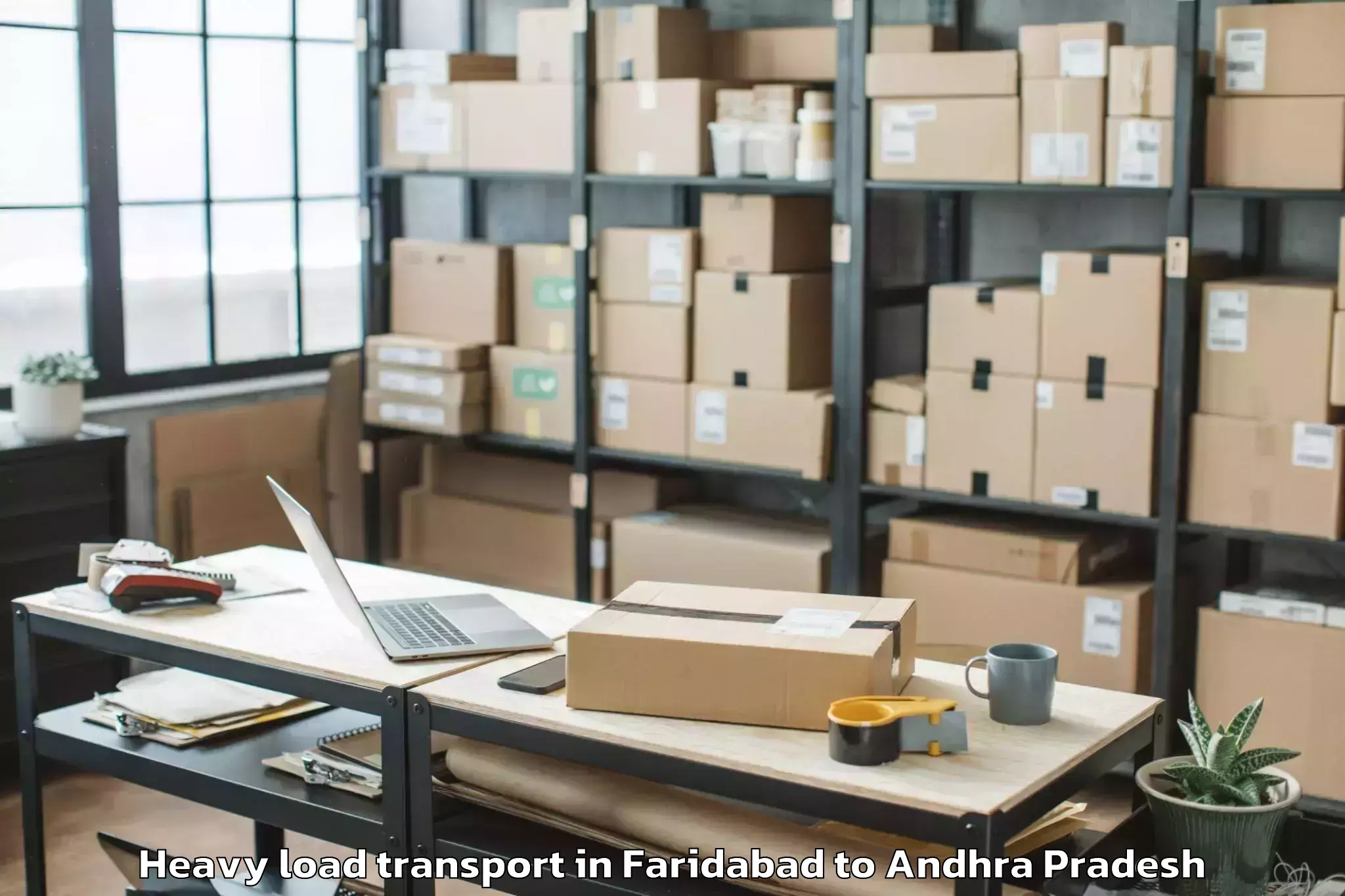 Easy Faridabad to Kanuru Heavy Load Transport Booking